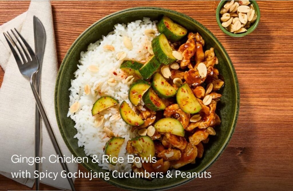 Ginger Chicken and Rice bowls