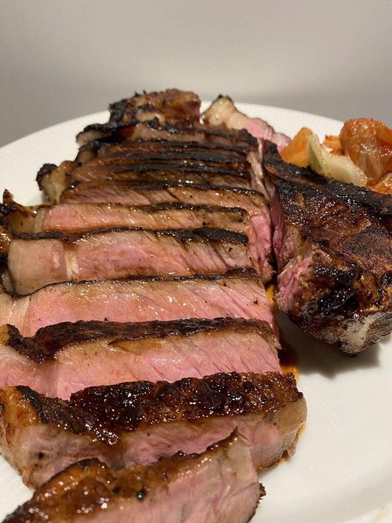 Got home realized I had no salt, improvised with a miso, tamari marinade