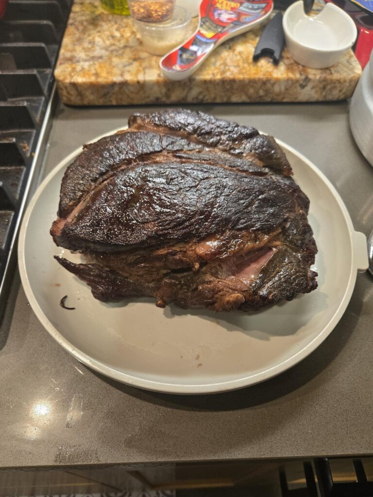 Prime chuck roast at 136 for 36 hours.