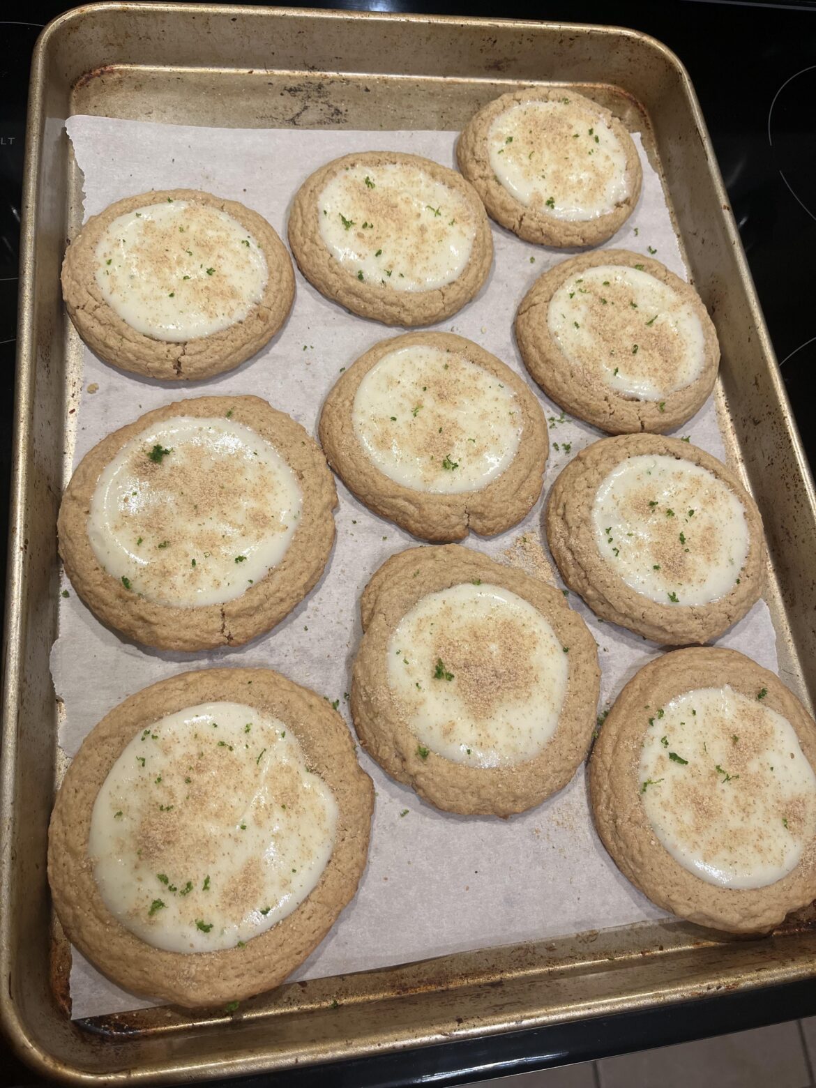 Made key lime pie cookies tonight! 🍋‍🟩