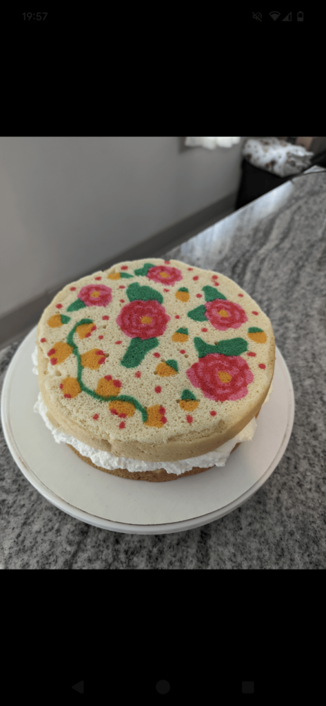 Patterned Sponge Cake Patterned Sponge Cake