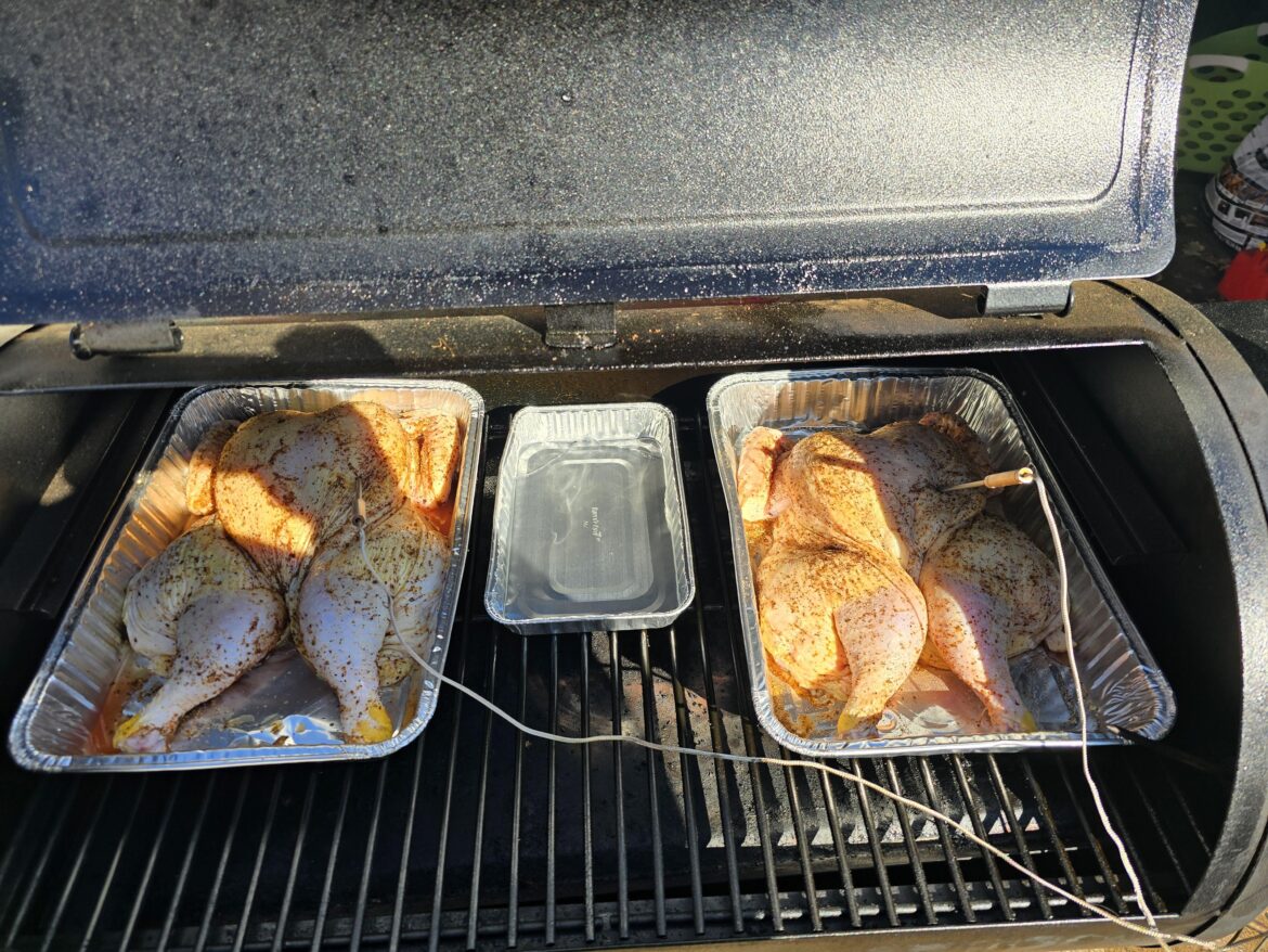 Smokeing chicken for the first time