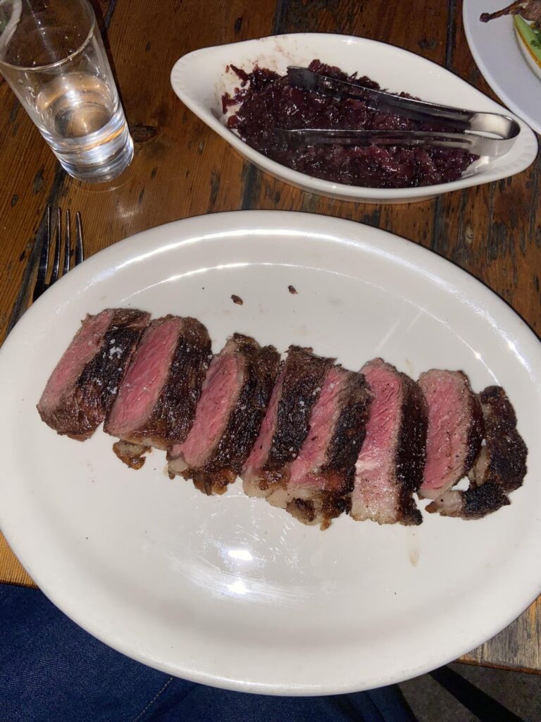 Steak from local butcher shop. Would y’all say this is medium or medium rare?