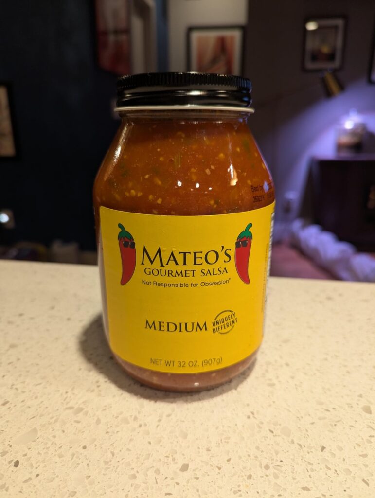 Mateo's "Medium Gourmet Salsa" from Costco - So bad I'm not going to finish it