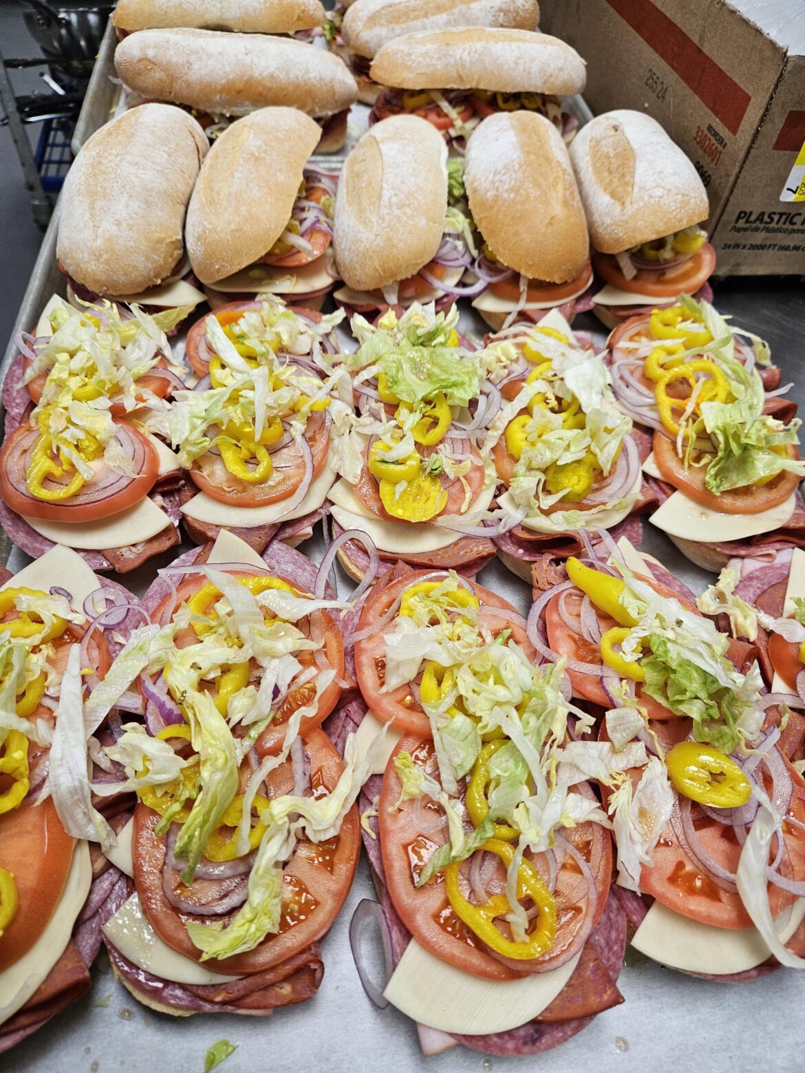 Prepping deli station today