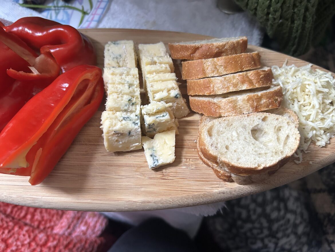 A Stilton plate for Sunday chores motivation.