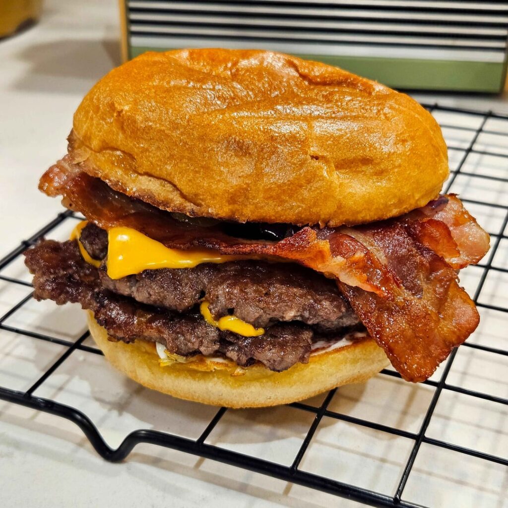 Bacon double cheeseburger
