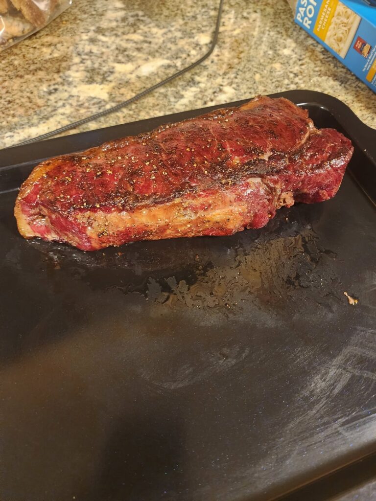 First time reverse searing a steak
