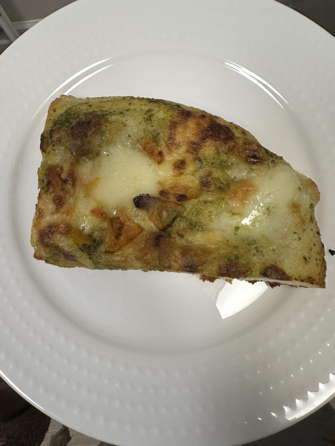 Basil Pesto mozzarella flatbread