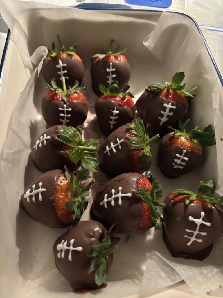 First time making chocolate strawberries