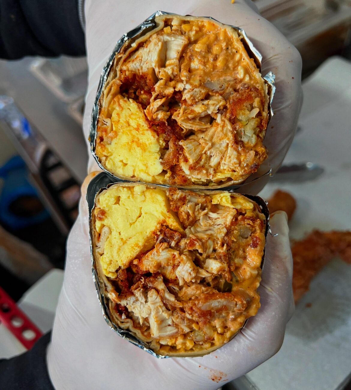 [pro/chef] spicy chicken breakfast burrito