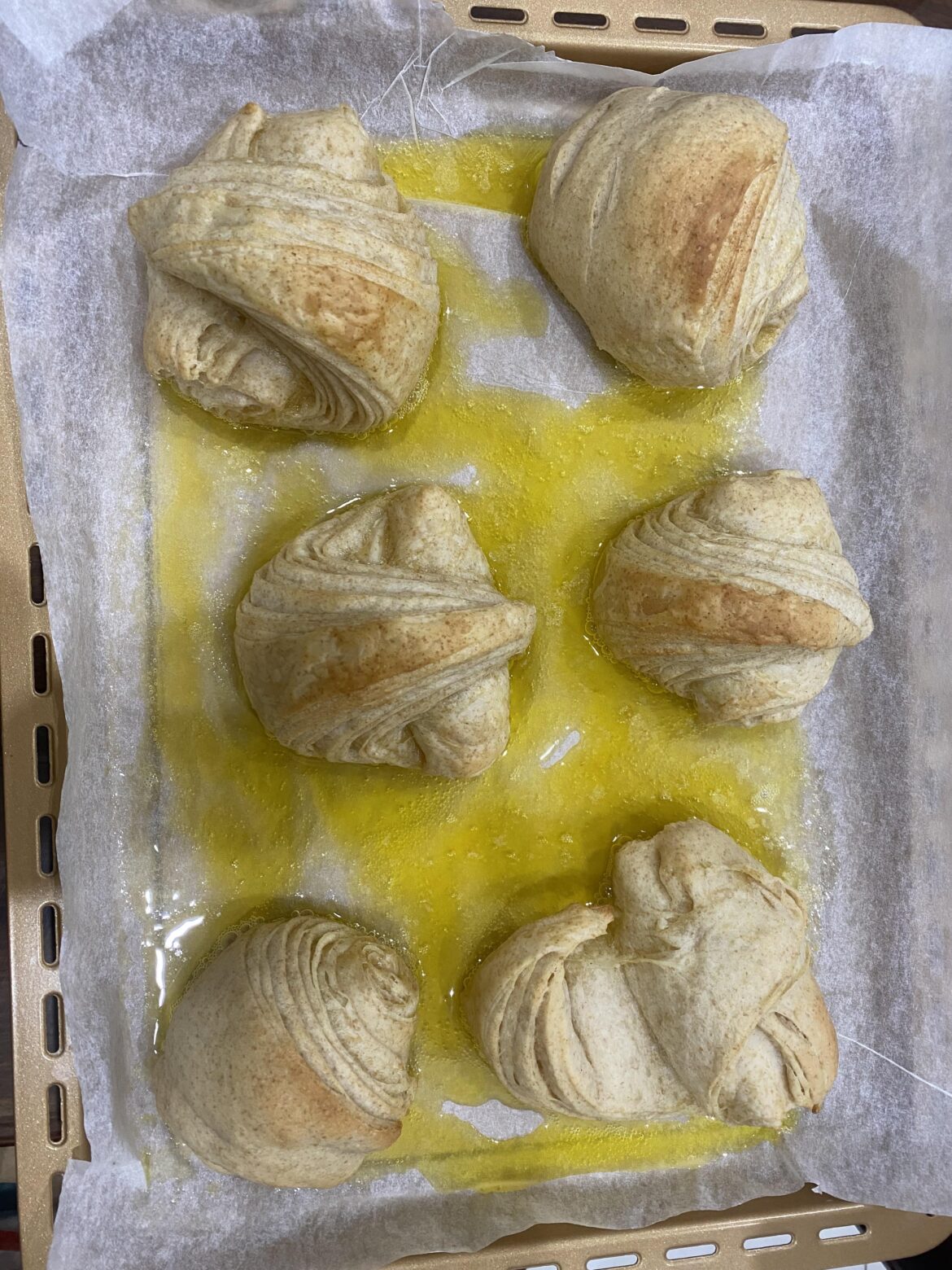 My first attempt at croissant 😂