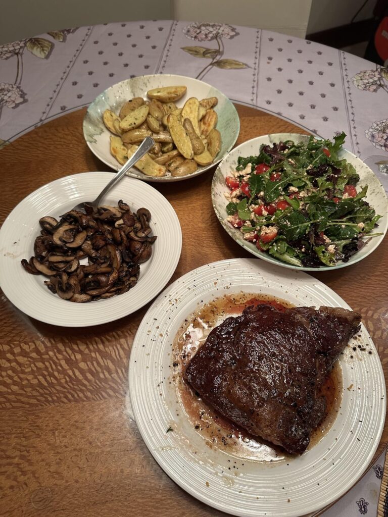 Made a steak for the girlfriend