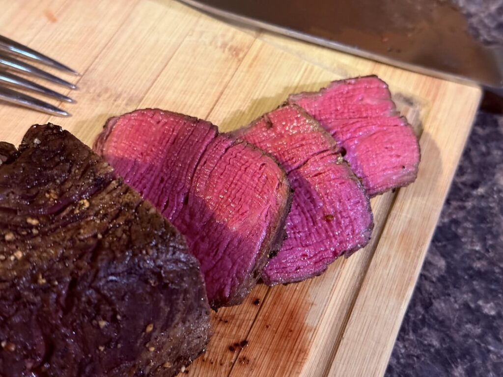 I cooked a filet dinner for my baby. How did I do?