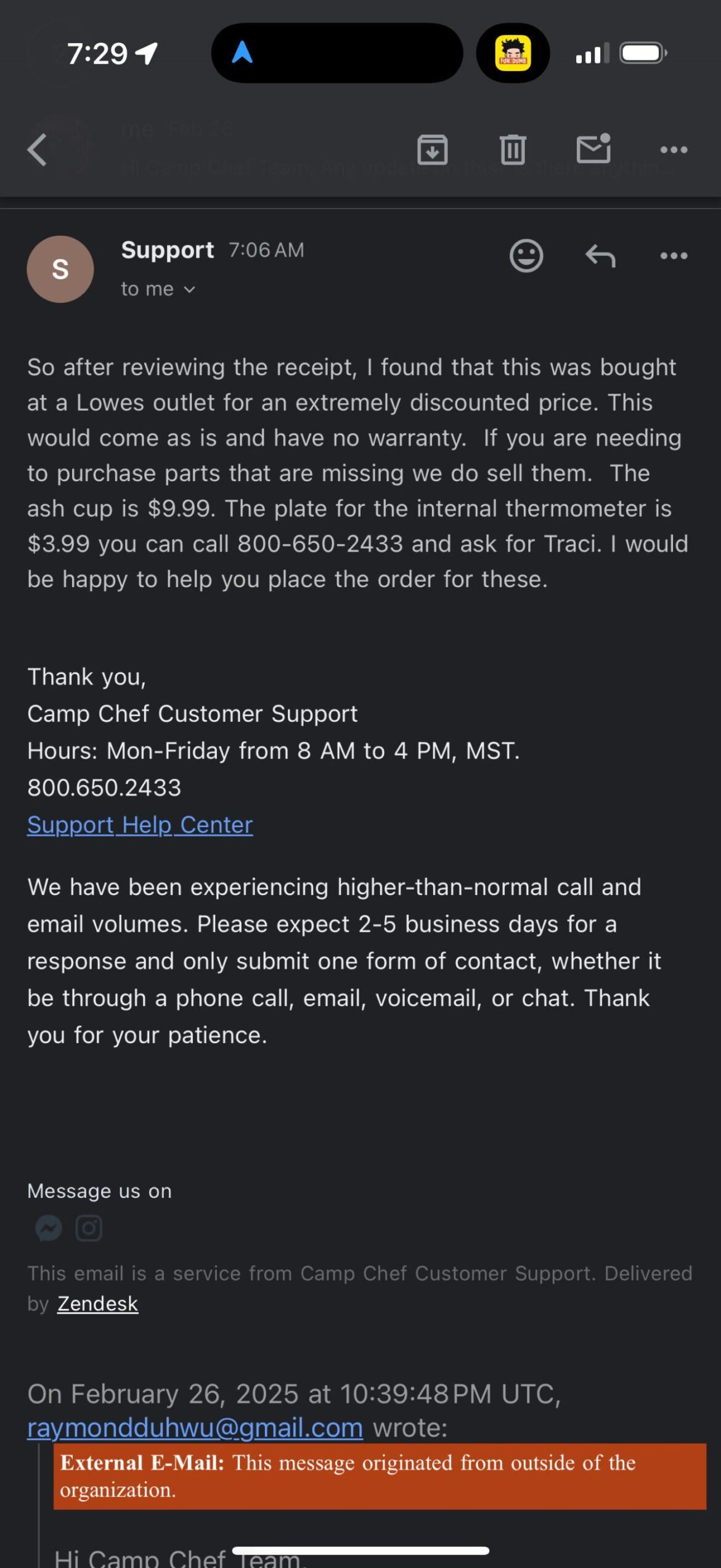 Camp Chef Customer Service