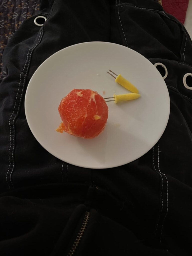 I asked my boyfriend to peel me an orange
