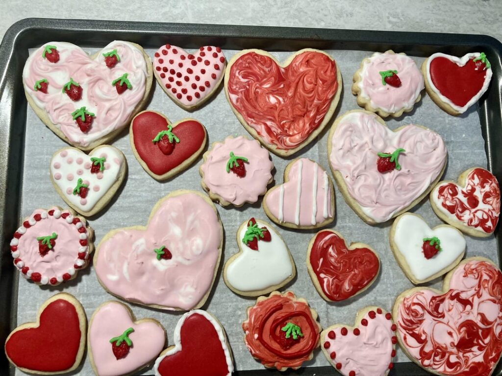 Valentine cookies 🍓