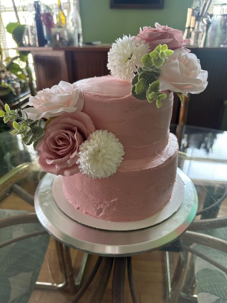 Baby shower cake (by two amateurs!)