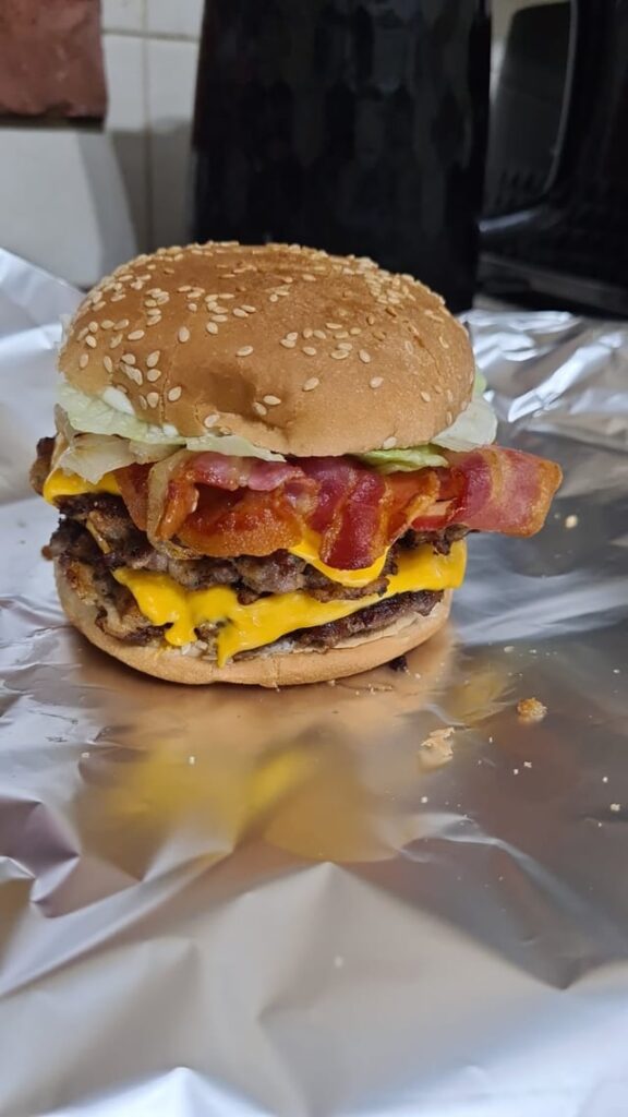 I'm trying to convince my friend to set up a burger pop up after he sent a picture of his home made dinner. What do you guys think?