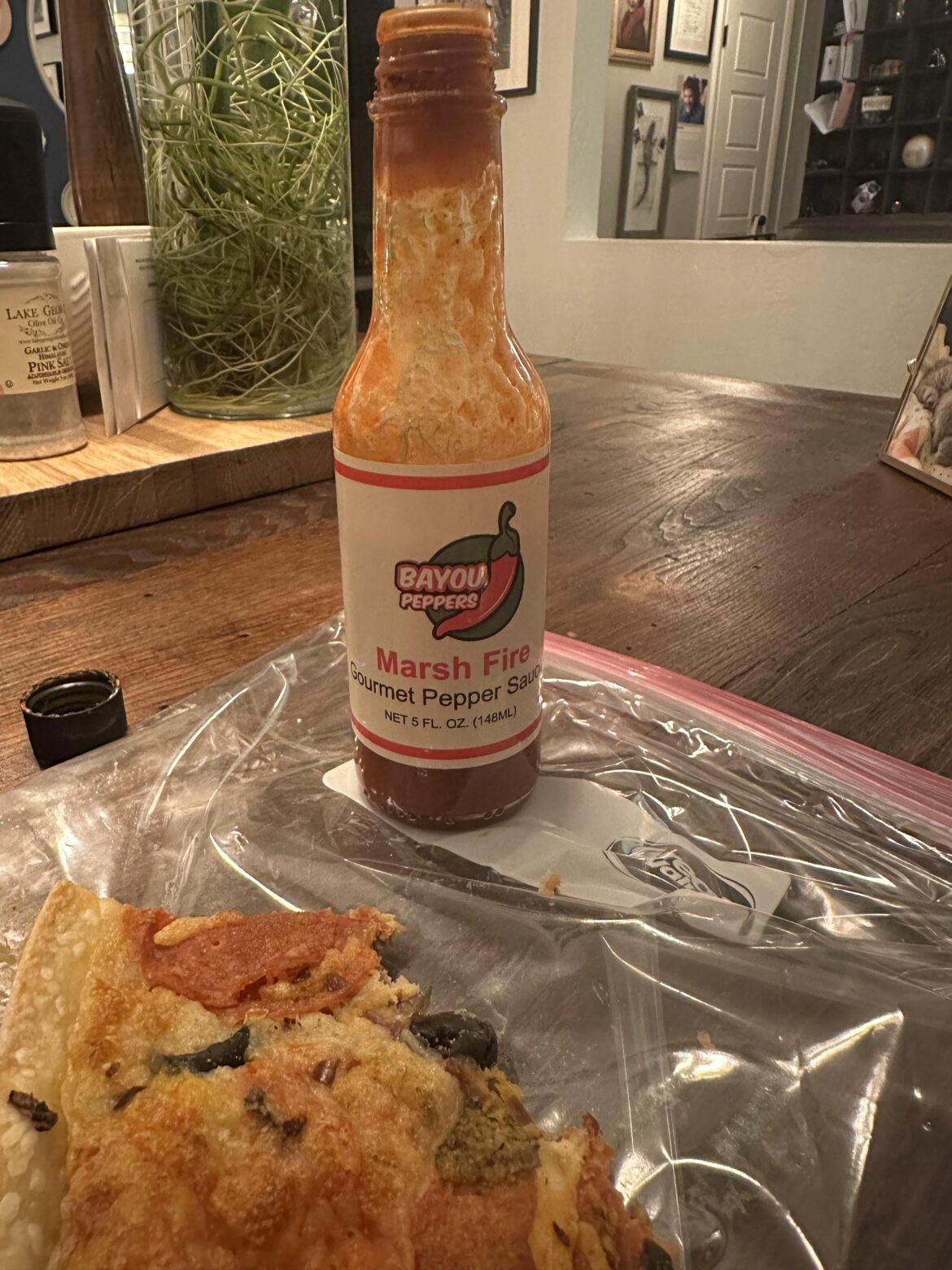 My geaux to for leftover cold pizza. Good flavor and good heat