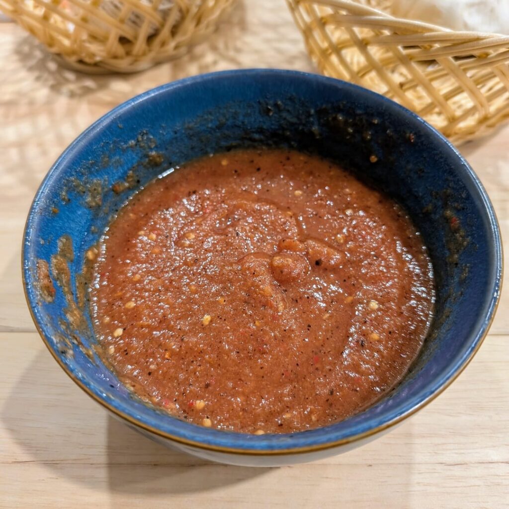 Blood orange and Thai bird chili salsa