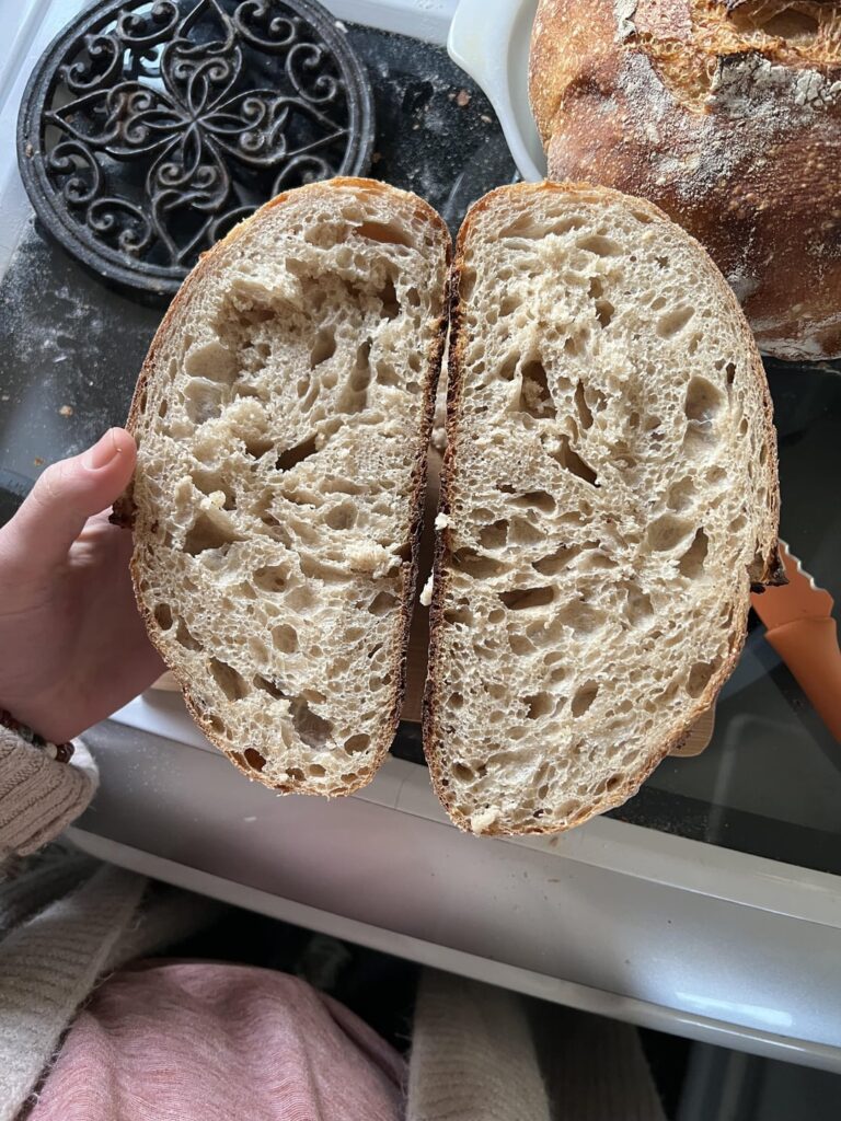 celebrating my first stunning and open crumb!! celebrating my first stunning and open crumb!!