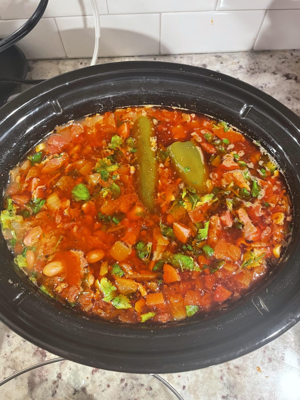 My slow cooker frijoles charros — SUCCESS!!!
