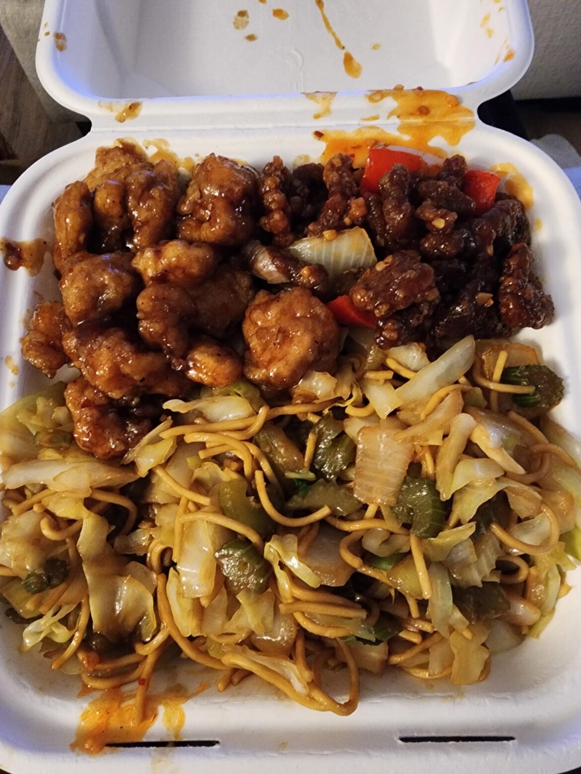 Thanks for giving me a couple of noodles with my cabbage & celery Panda Express 👍