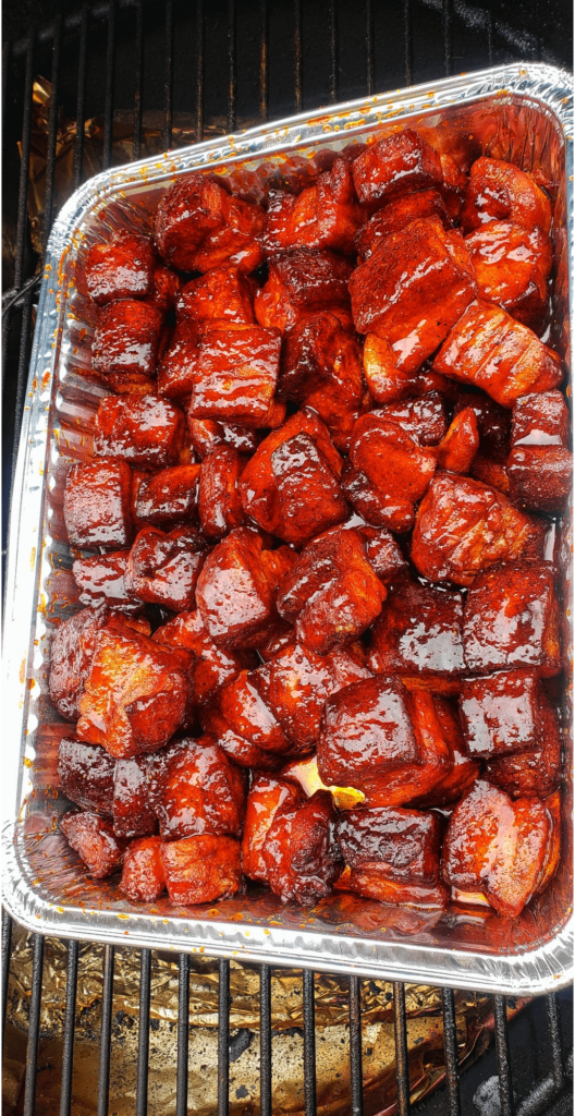 Raspberry Chipotle pork belly from the Super Bowl