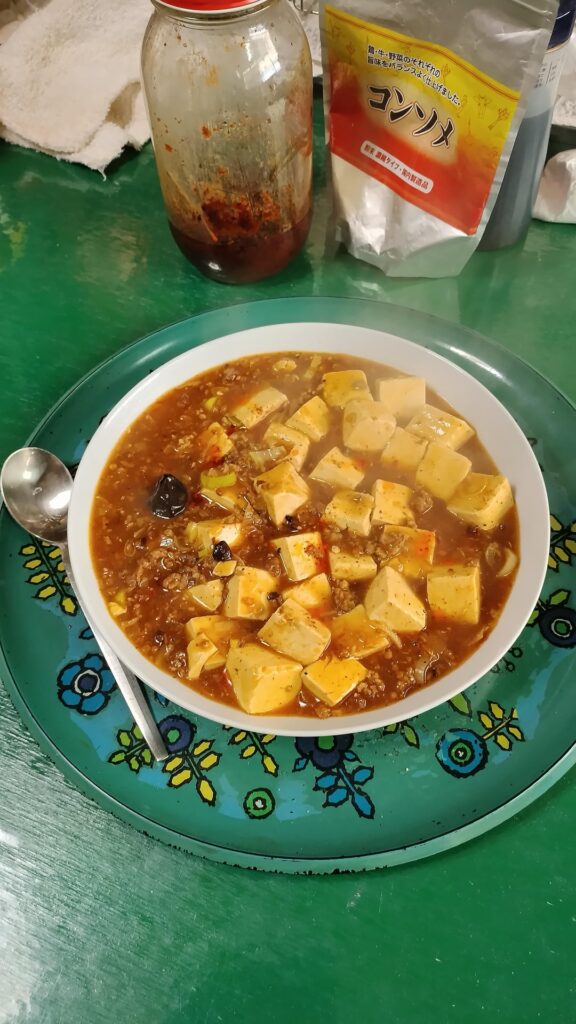 Thid is mapo tofu in style of Japan. And one of my spesialties.