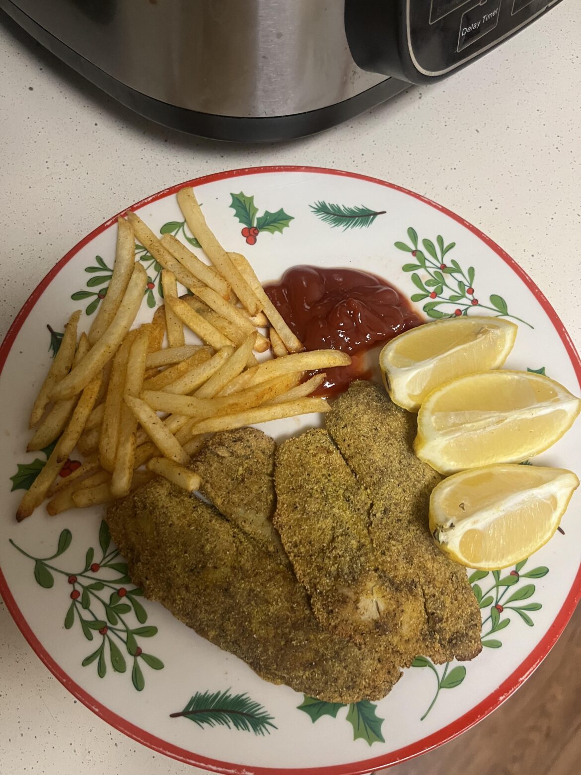 Air fried everything lol 390 calories