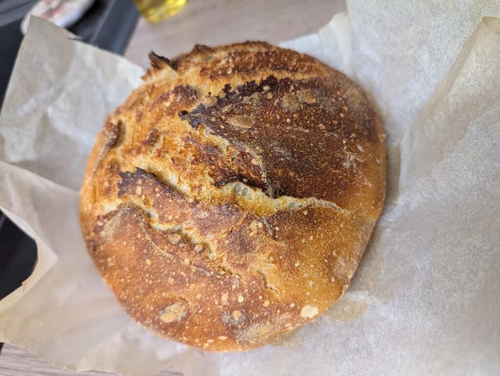 First timer taking the leap at a sourdough bread. How did I do?