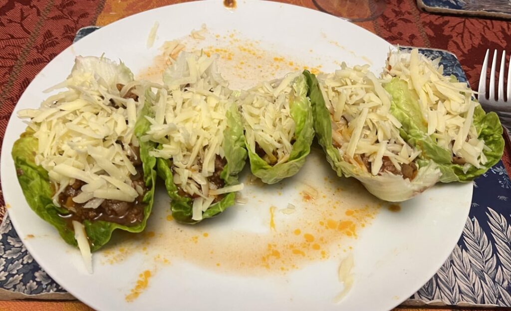 Lettuce ragu tacos