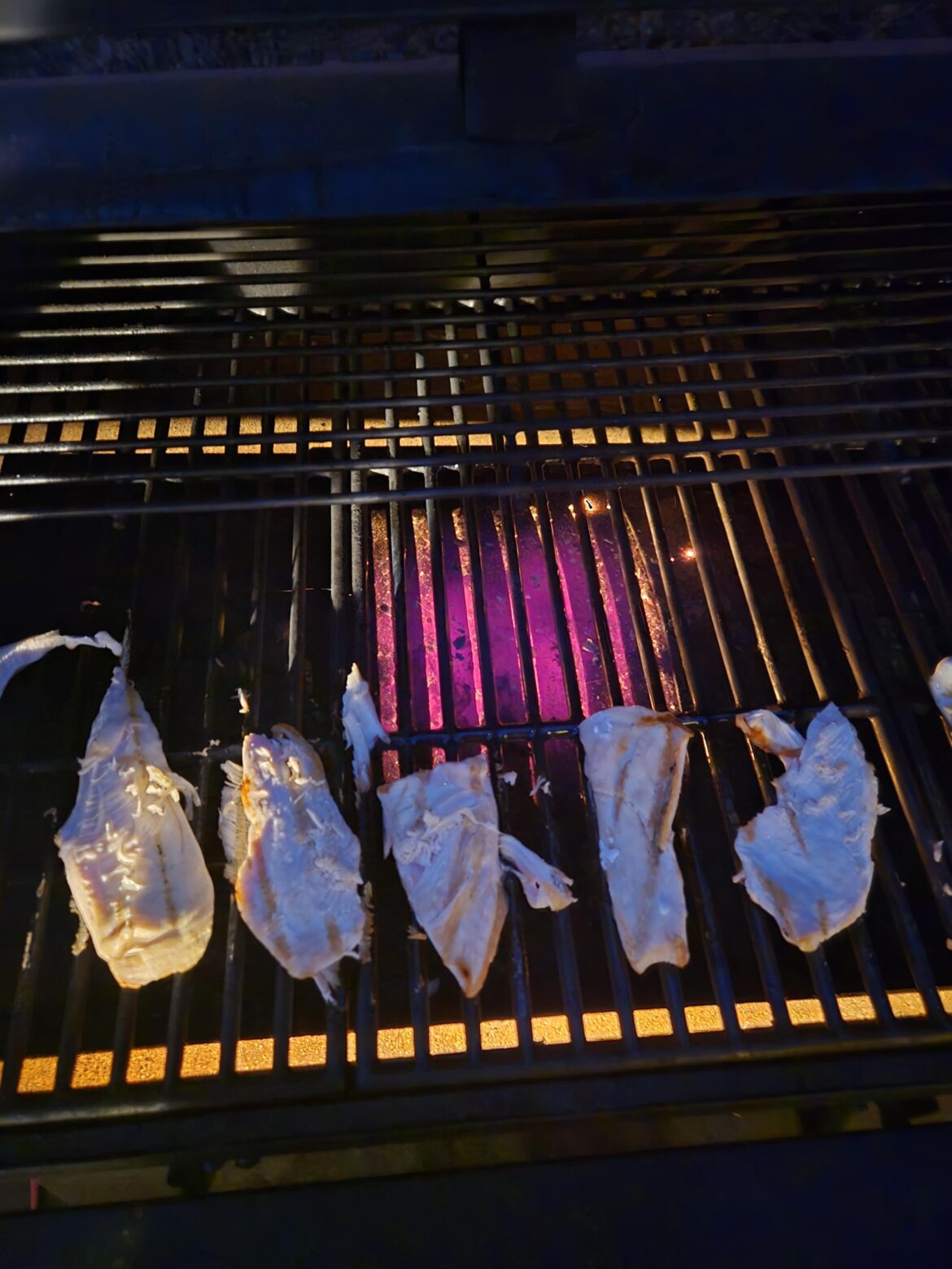 Sear plate glowing red