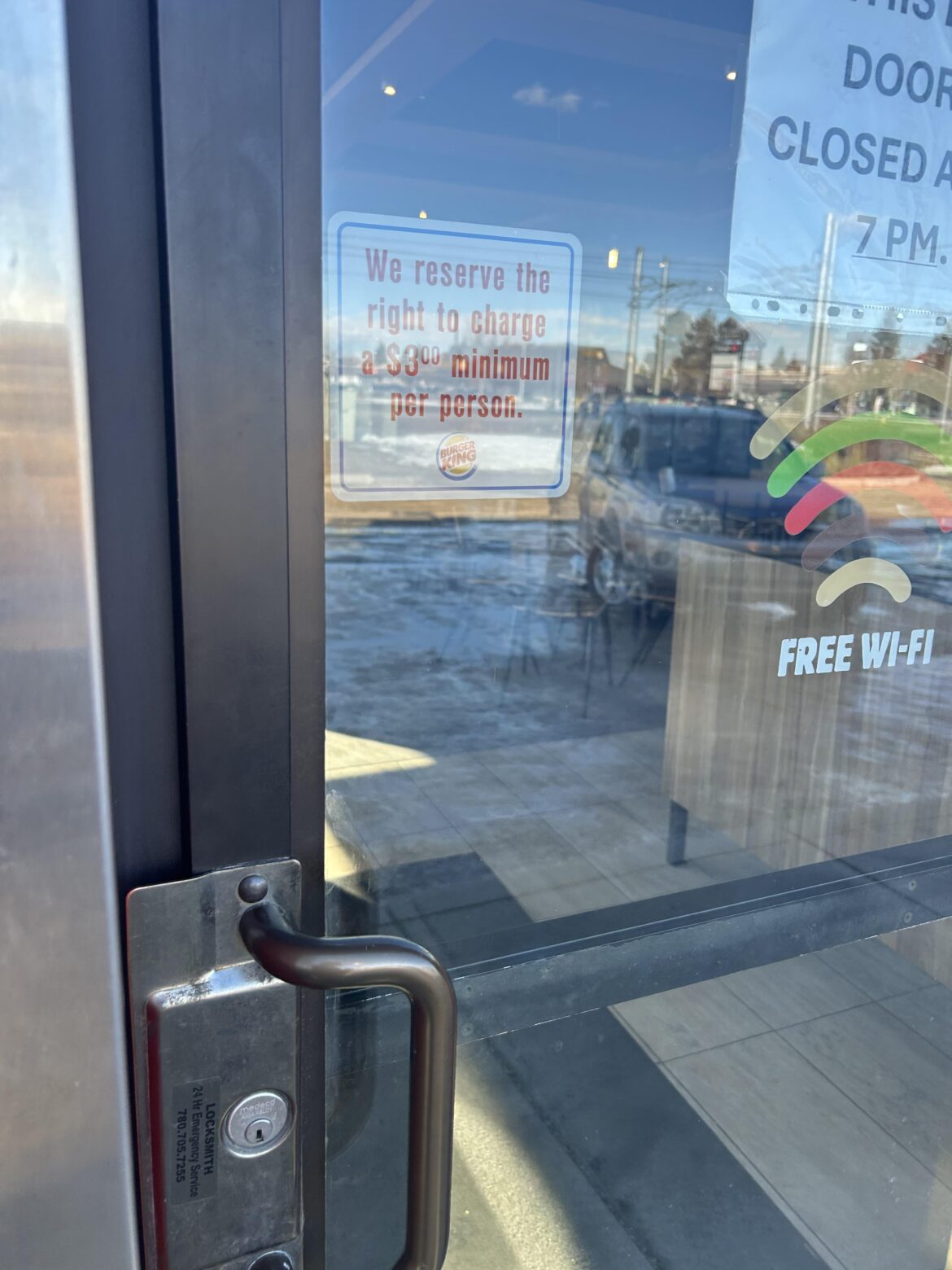 Burger King charging $3 a person?