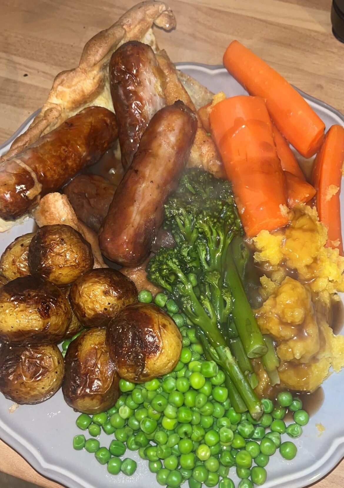 Toad in the hole for my partner who’s just come back from skiing and wanted some comfort food