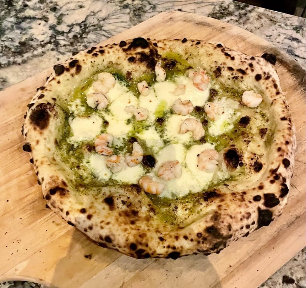 Loving my crust on this Rock Shrimp & Basil Olive oil