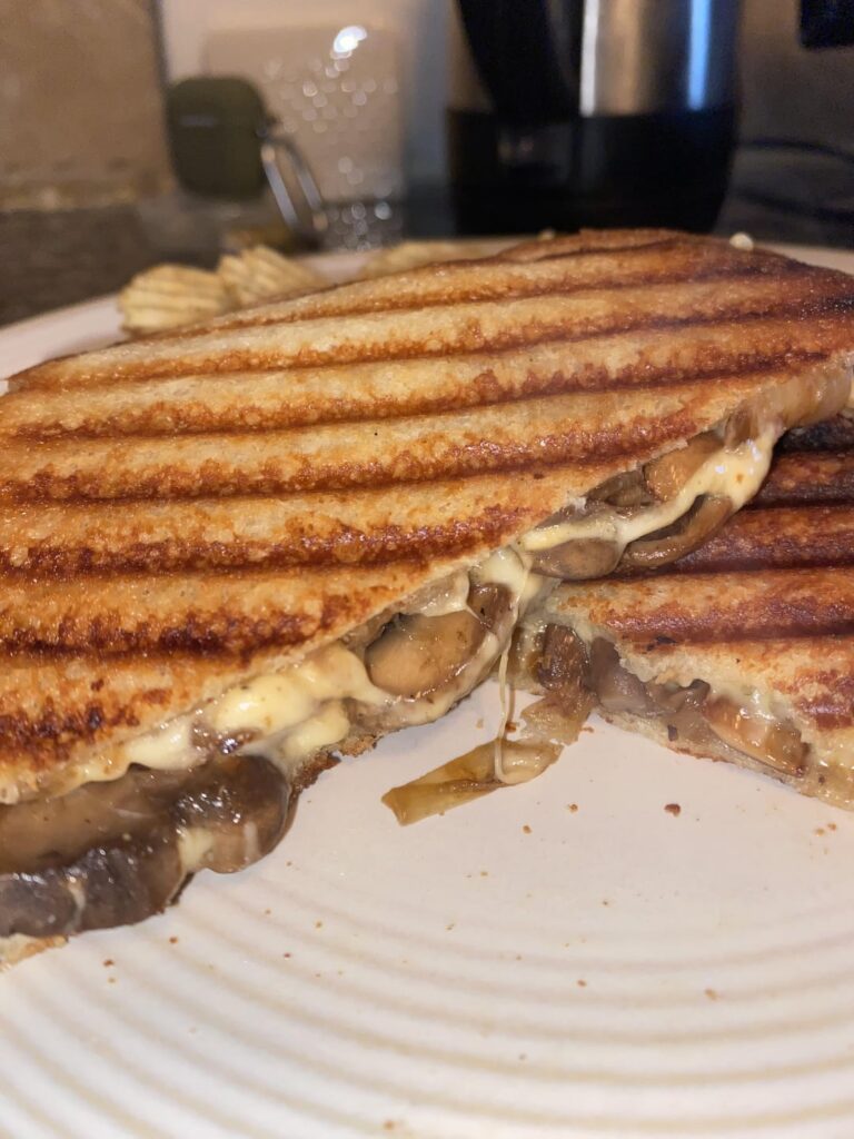 Sautéed Mushroom Onion, Gouda Grilled Cheese