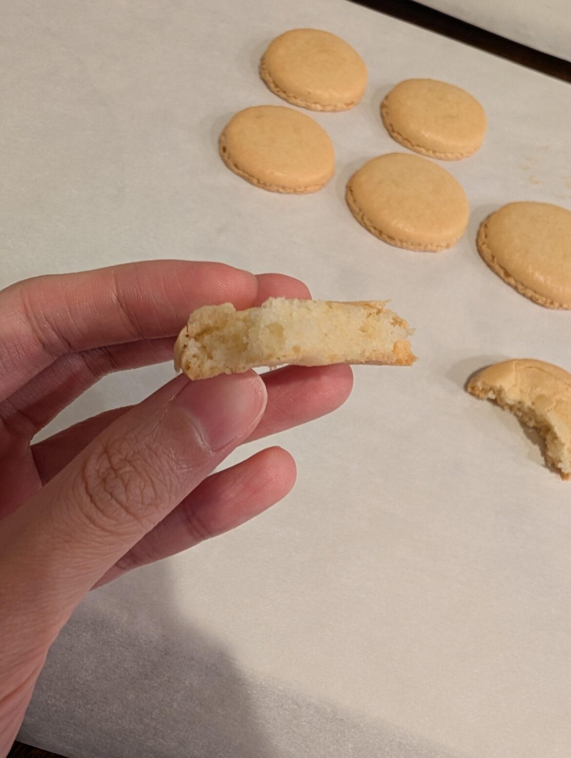Help? Macarons suddenly cakey without a skin?
