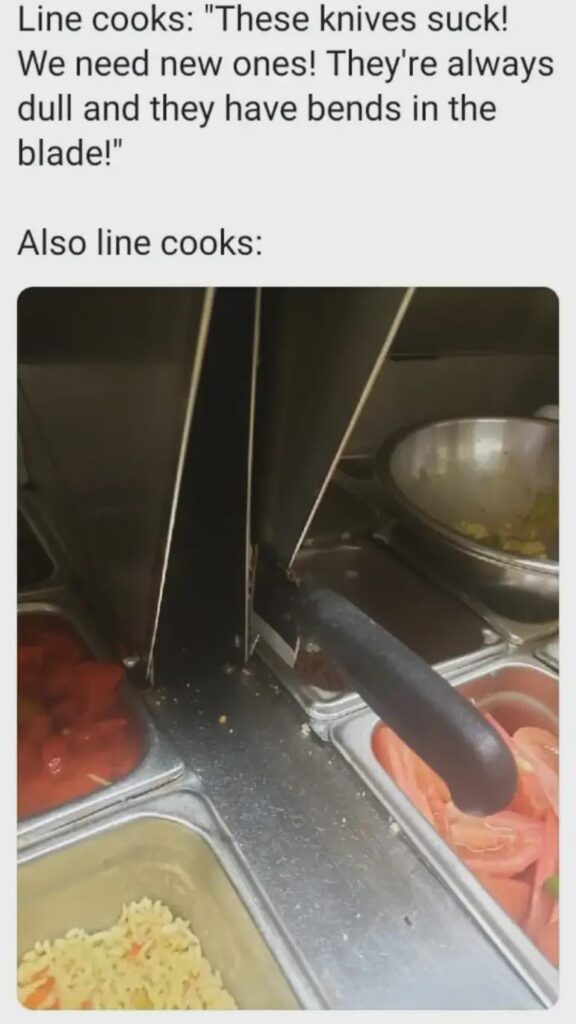 This popped up in my photo memories from when I was a line cook... Good times