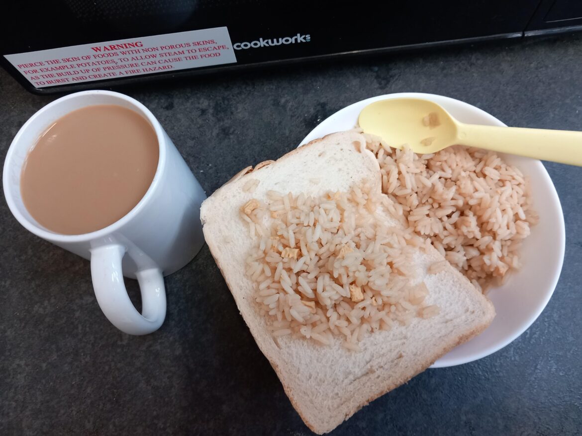 rice sandwich at college