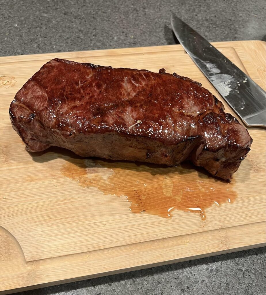 NY Strip 131° for 2.5h from frozen