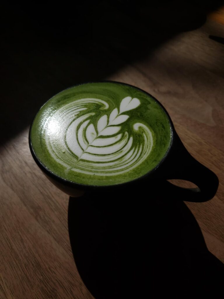 Today's pour, Matcha and a Roadrunner