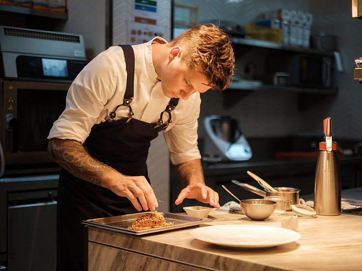 The 31-year-old head chef at Sofitel Legend Metropole Hanoi, a MICHELIN-listed hotel. (© Linh Pham/ MICHELIN Guide Vietnam)
