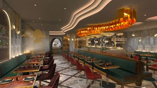 Photo shows modern decor and bespoke lighting