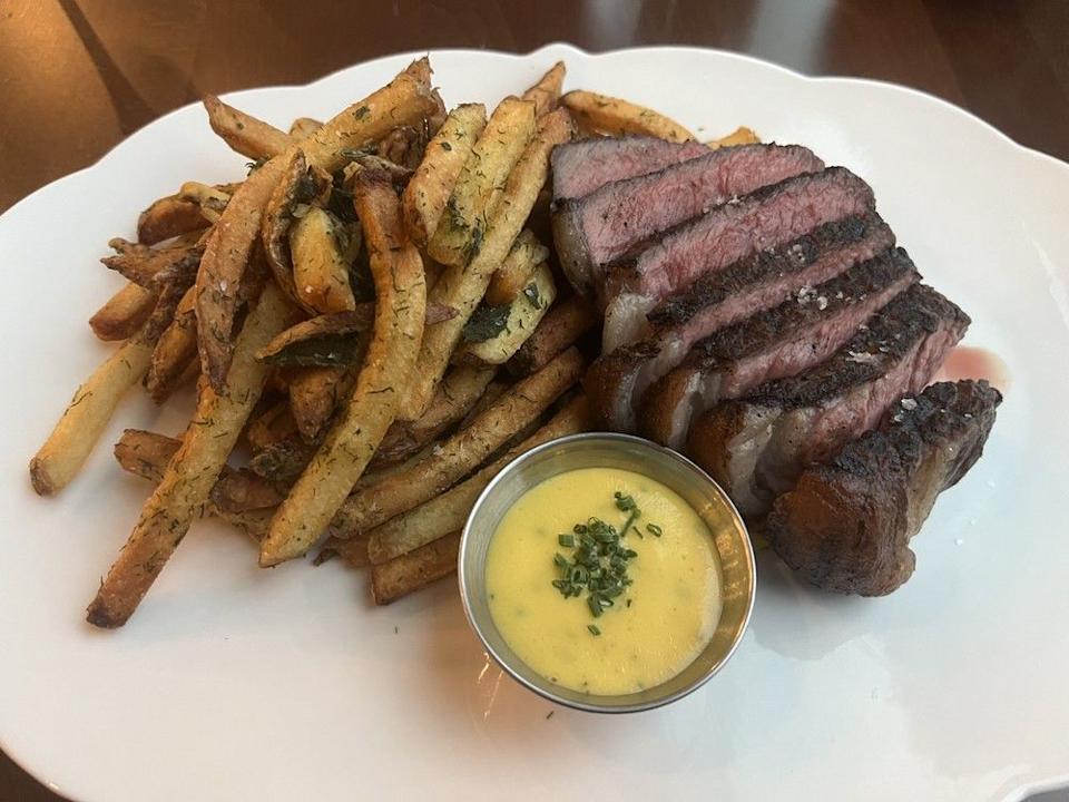 Striploin steak frites at Elise in Westboro.