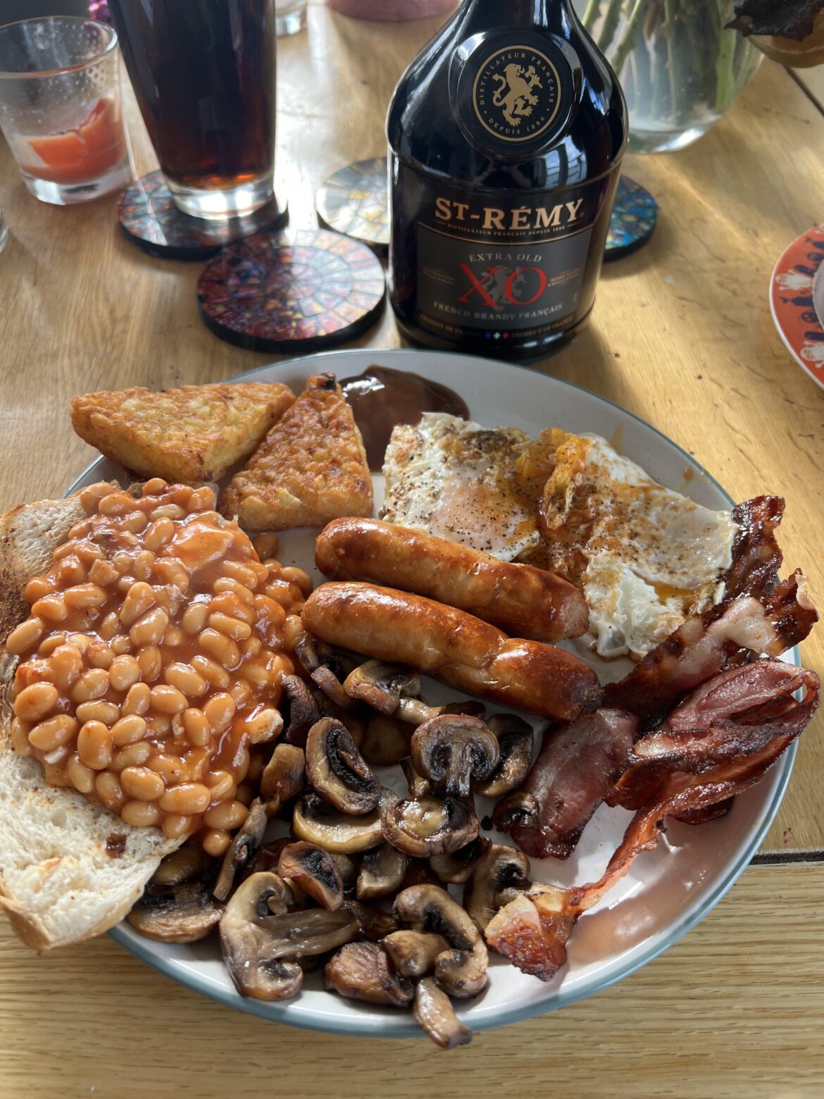 Finished work early, made a fry up