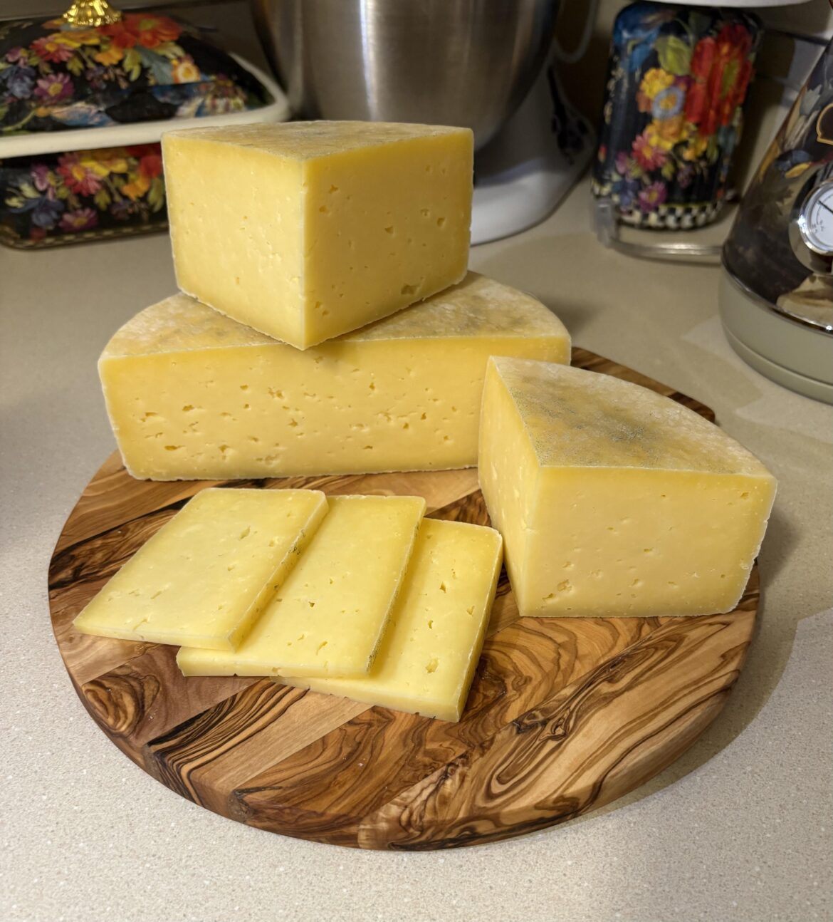 Homemade natural rind Tomme aged two months