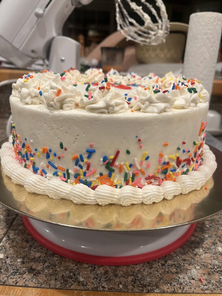 It’s not perfect but made with so much love for my great grandmas 96th birthday!