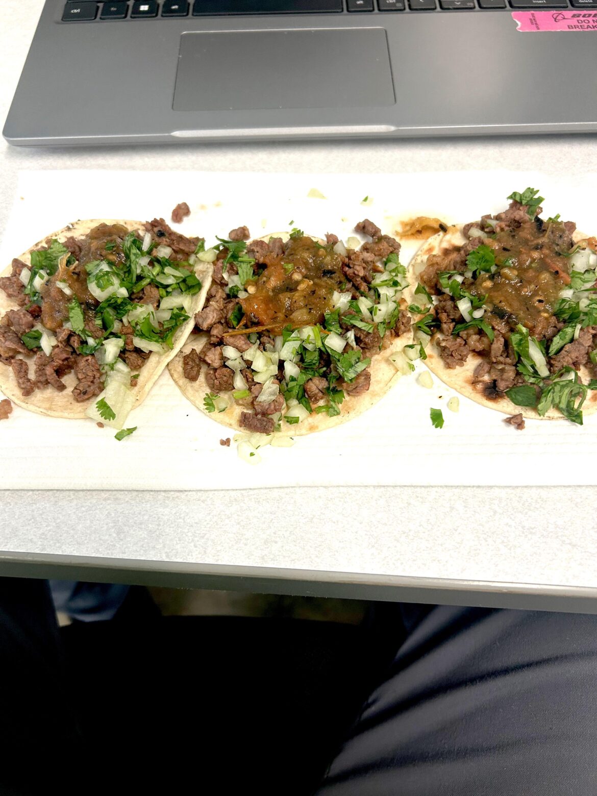 Left over carne Asada =      Work tacos